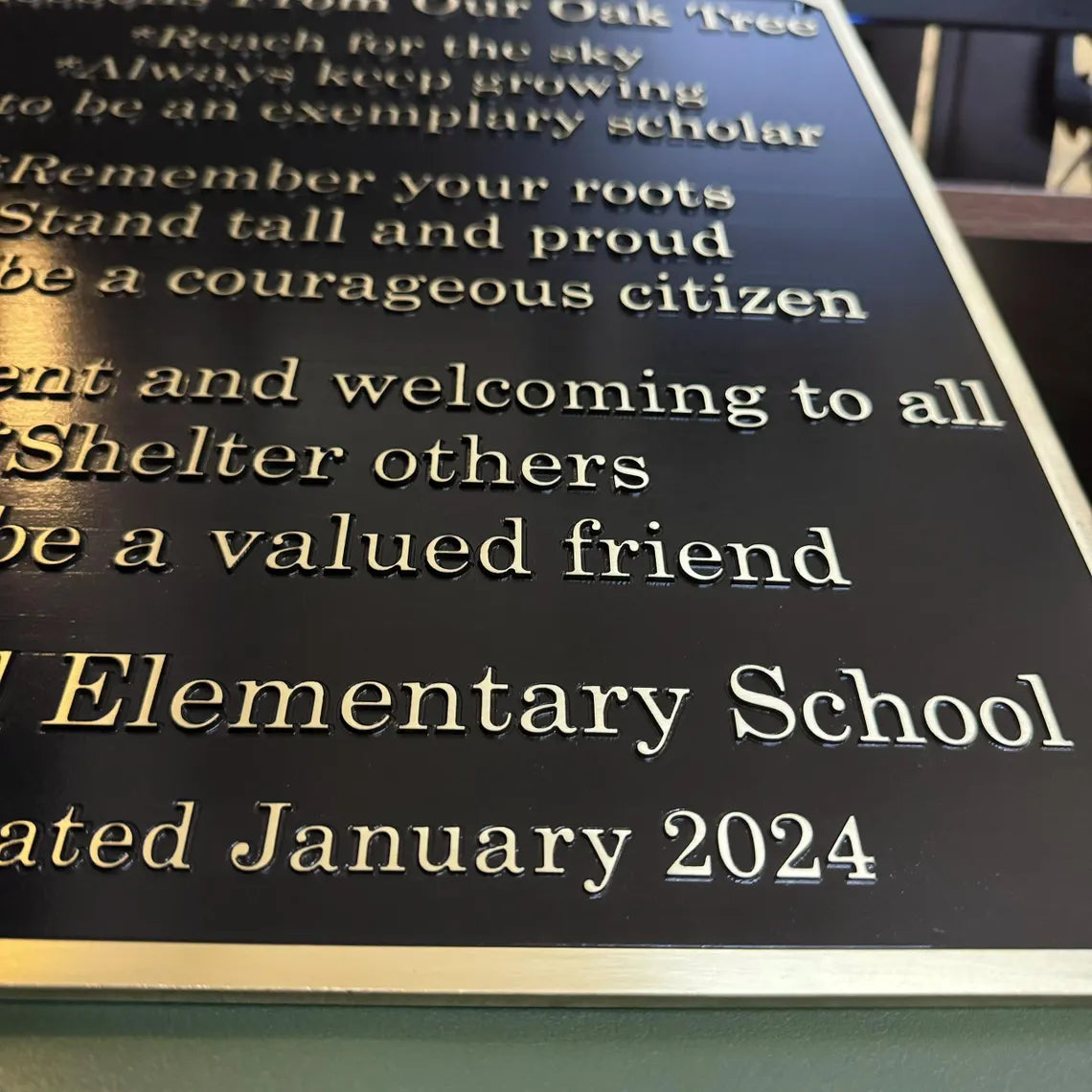 Cast Brass custom signs & plaques - unlacquered wall plaque - Customized gift plaques - Custom size plaques - custom language decor sign