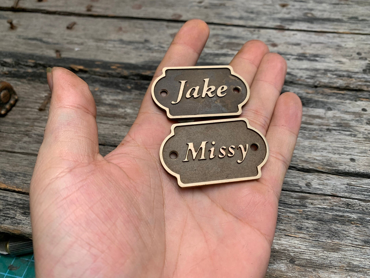 Brass Name Plate,Memorial Nameplate, Bench Name Plate, Brass Plaque, Memorial Name Plaque, Door Sign