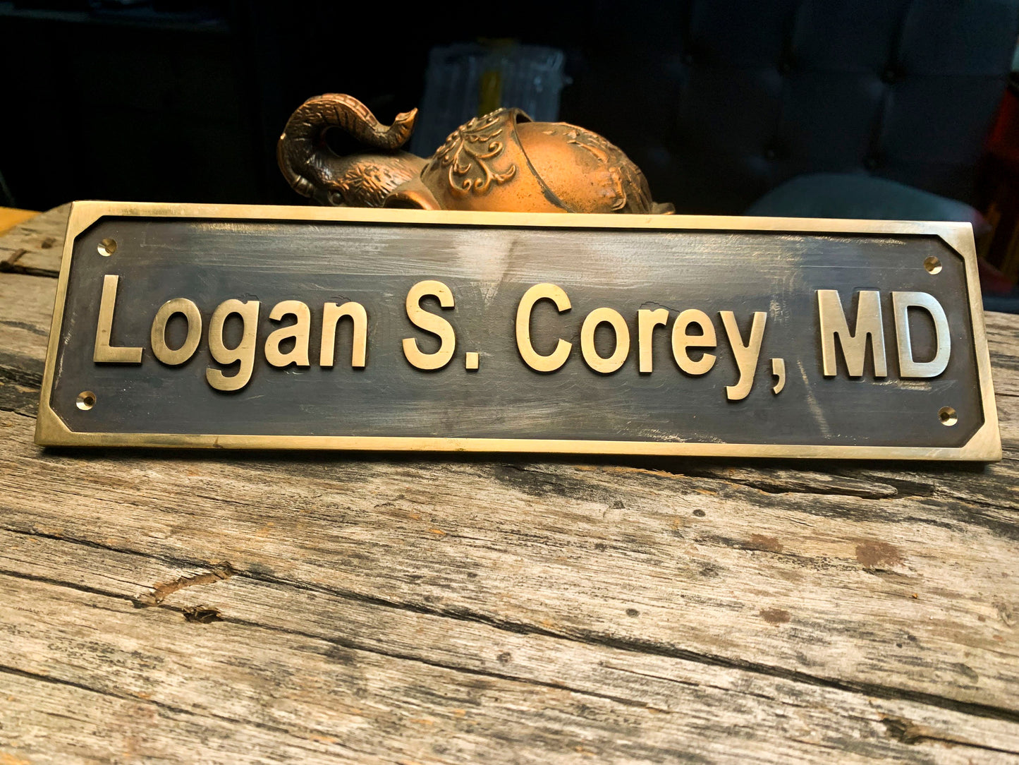 Custom Cast Brass door signs & plaques - Custom language plaques - Custom size plaques - Custom name signs - brass gold finish wall plaques