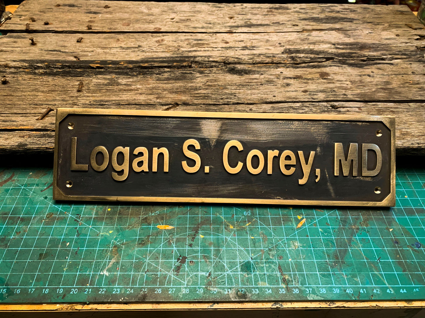 Custom Cast Brass door signs & plaques - Custom language plaques - Custom size plaques - Custom name signs - brass gold finish wall plaques
