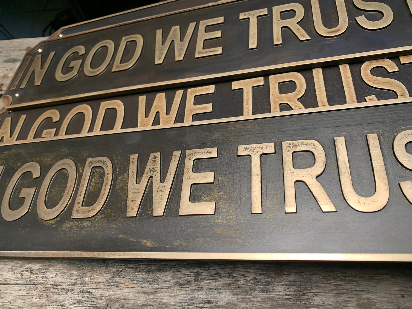 Cast bronze vintage signs & plaques - Address plaque for professional place, Custom name antique wall signs, Bronze wedding anniversary gift