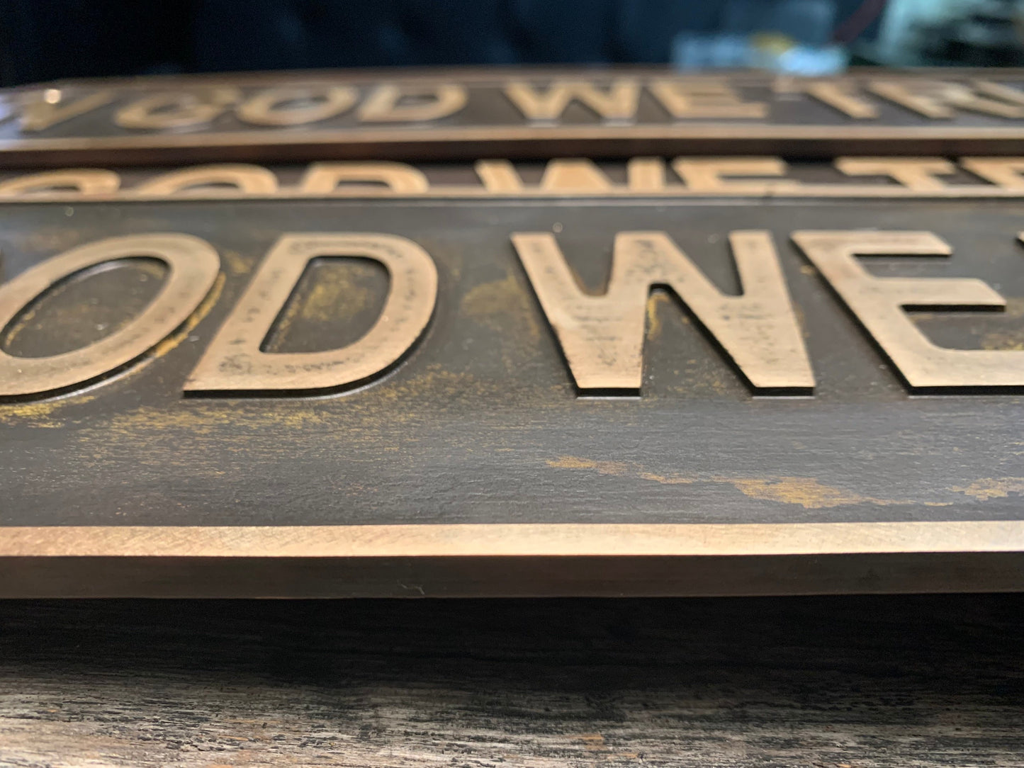 Cast bronze vintage signs & plaques - Address plaque for professional place, Custom name antique wall signs, Bronze wedding anniversary gift