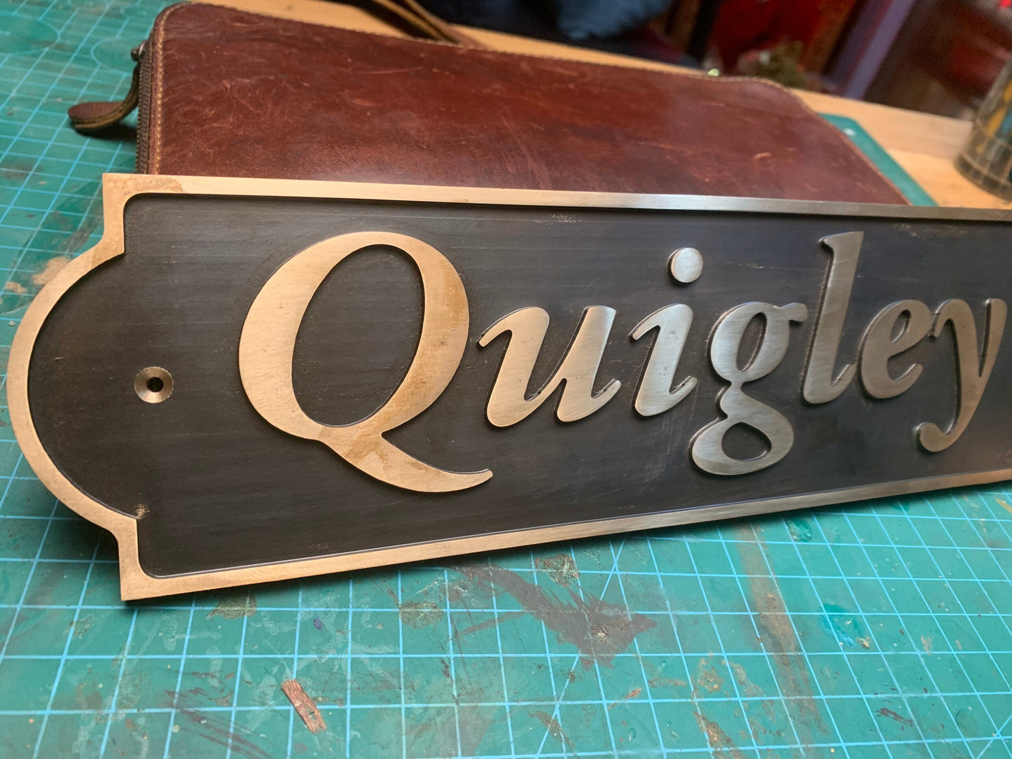 Brass neck sign | Classic Design | Stall Door Sign | Barn Door Sign | Stable Yard | Horse Door Sign | Pony Door Sign