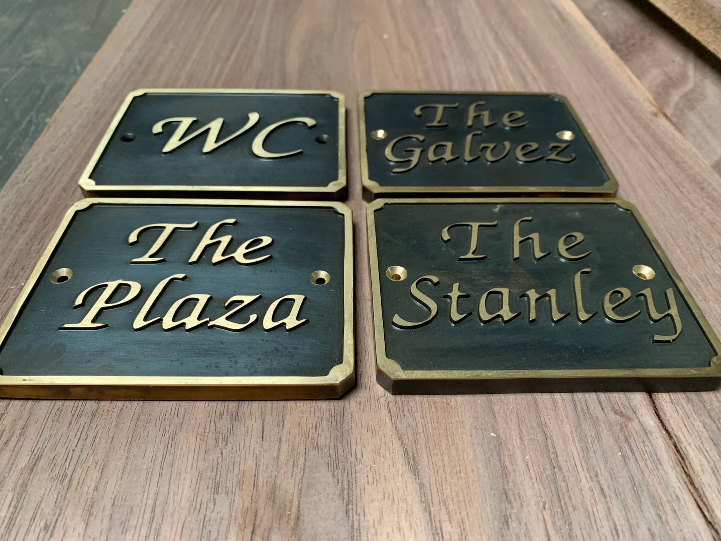 Brass Bench Plaque, Memorial Nameplate, Bench Name Plate, 100% Solid Brass Sheet Metal