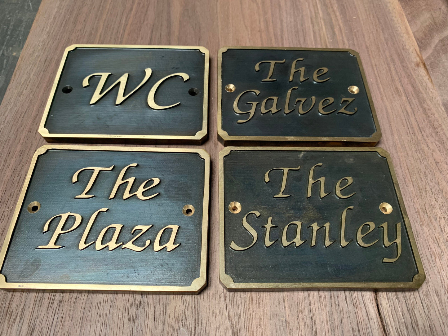 Brass Bench Plaque, Memorial Nameplate, Bench Name Plate, 100% Solid Brass Sheet Metal