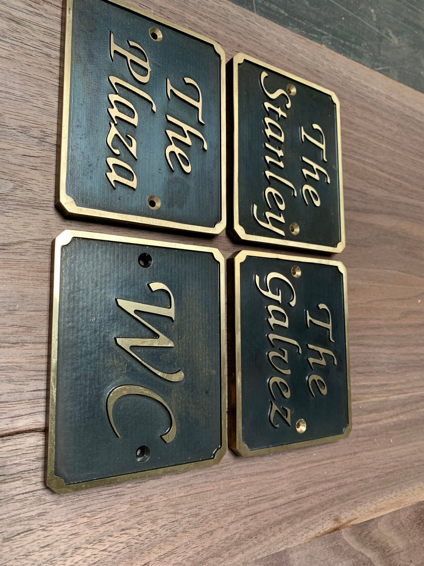 Brass Bench Plaque, Memorial Nameplate, Bench Name Plate, 100% Solid Brass Sheet Metal