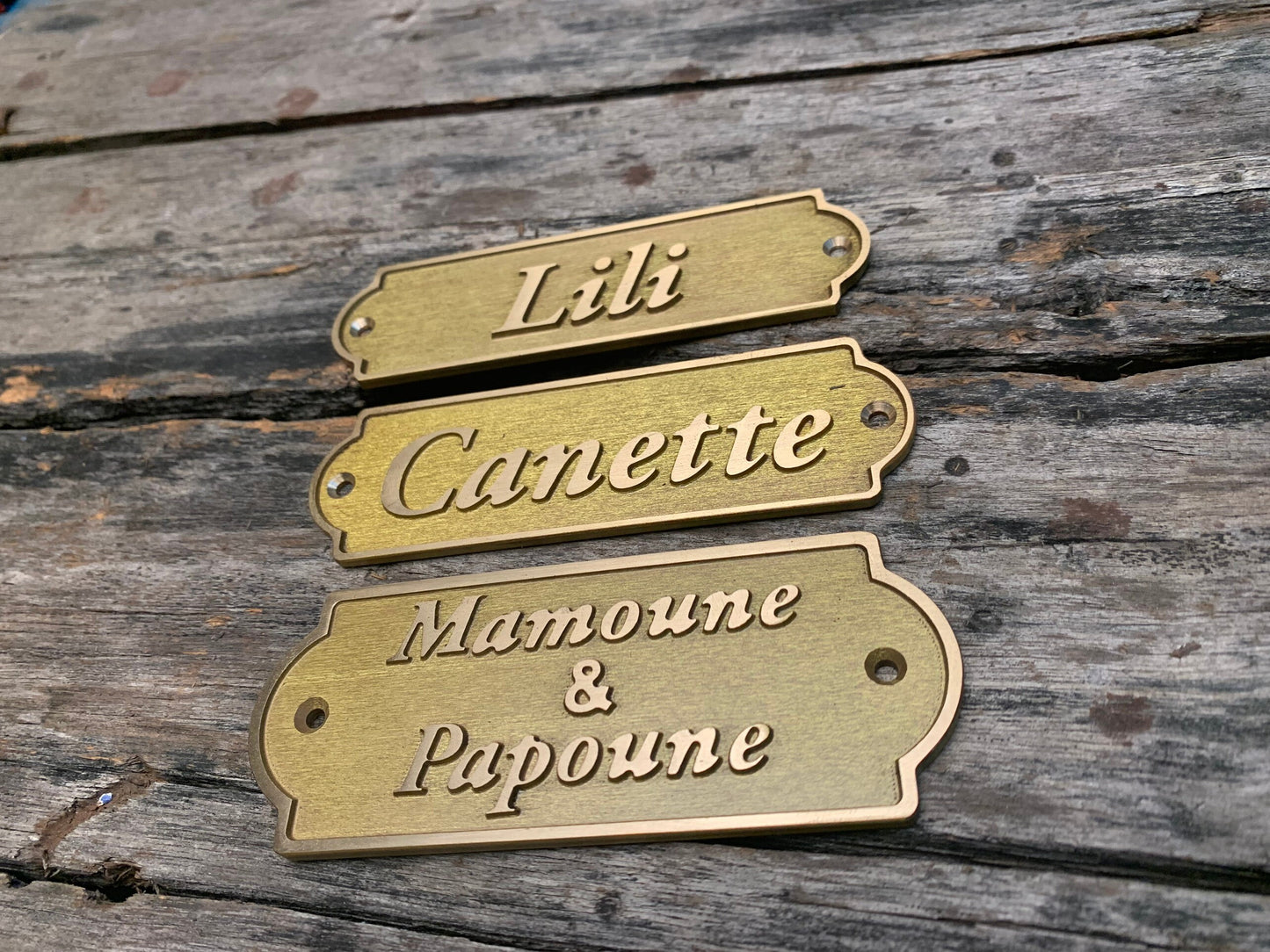 Custom brass sign- Custom date sign - Custom size plaques - Est sign- old antique finish wall and door sign