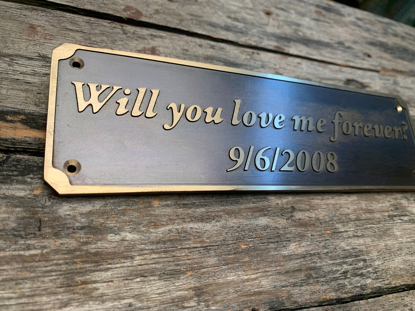 Cast Brass customized plaques - Custom gift signs - Special unique gift - Anniversary gift - Birthday gift - Christmas gift - holidays gifts