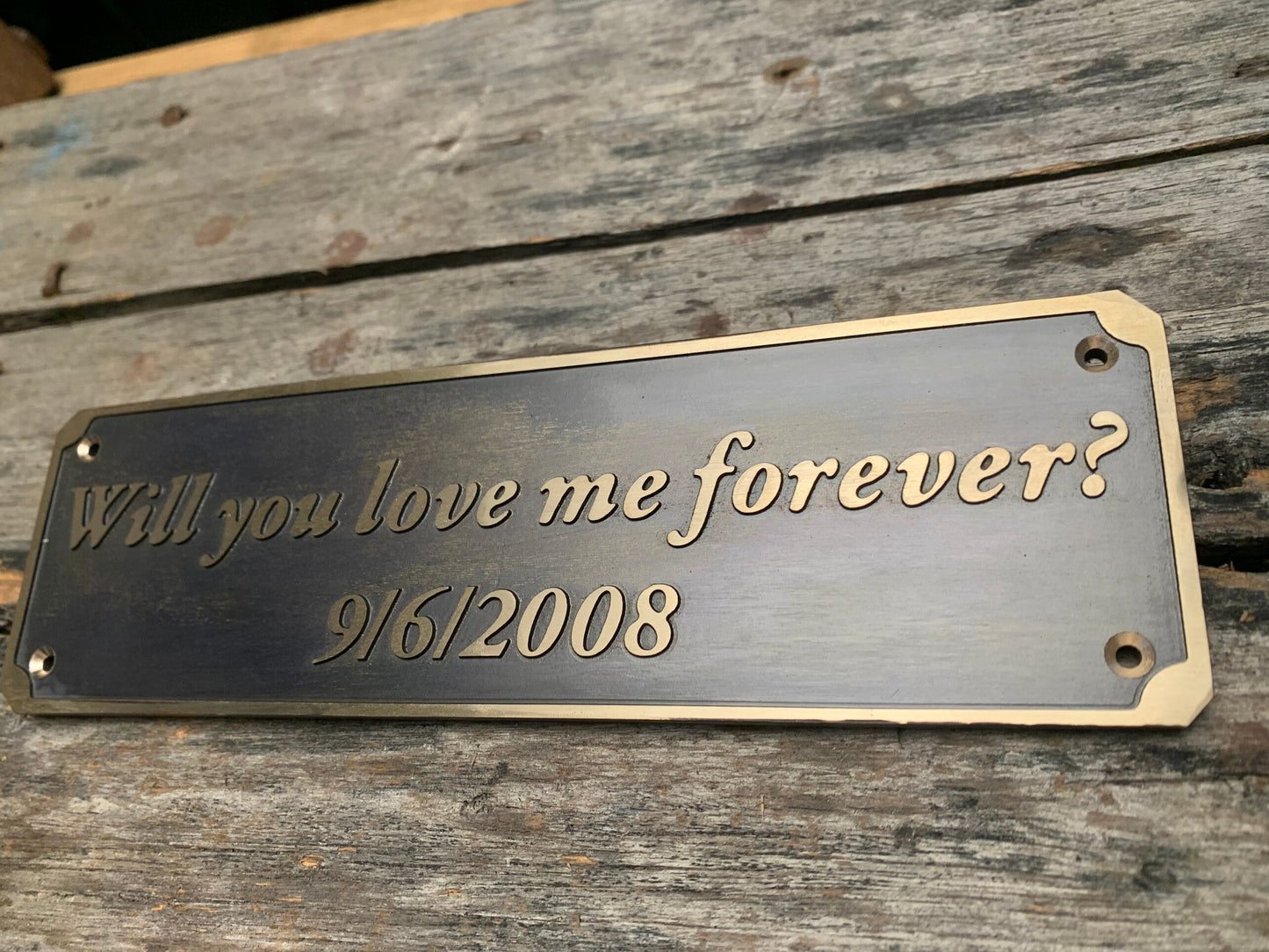 Cast Brass customized plaques - Custom gift signs - Special unique gift - Anniversary gift - Birthday gift - Christmas gift - holidays gifts