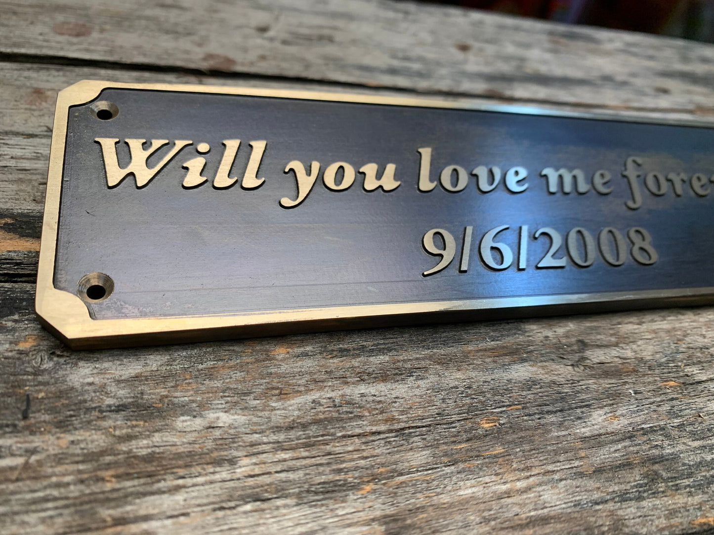 Cast Brass customized plaques - Custom gift signs - Special unique gift - Anniversary gift - Birthday gift - Christmas gift - holidays gifts
