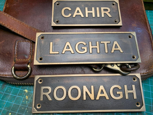 Brass neck sign,Custom date sign - Customized Cast brass Door wall sign & Plaques,Custom size plaques - Est sign