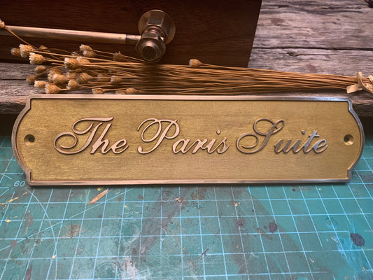 Custom  Brass door signs & plaques - Any language plaques - Customized size plaques - Custom name signs
