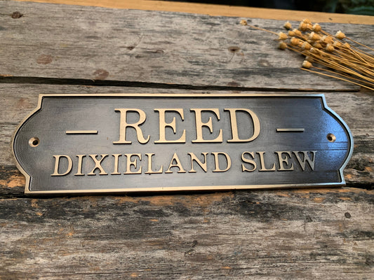Custom Cast Brass door signs & plaques - Any language plaques - Customized size plaques - Custom name signs - brass gold finish Est sign