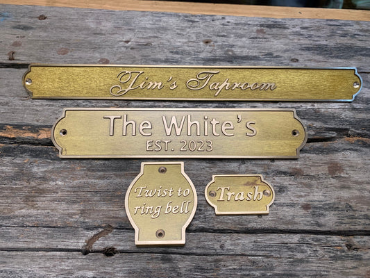 Custom Bronze House numbers plate, address Sign, House Plaque, Traditional Door Number Plate, Custom Made Vintage sign